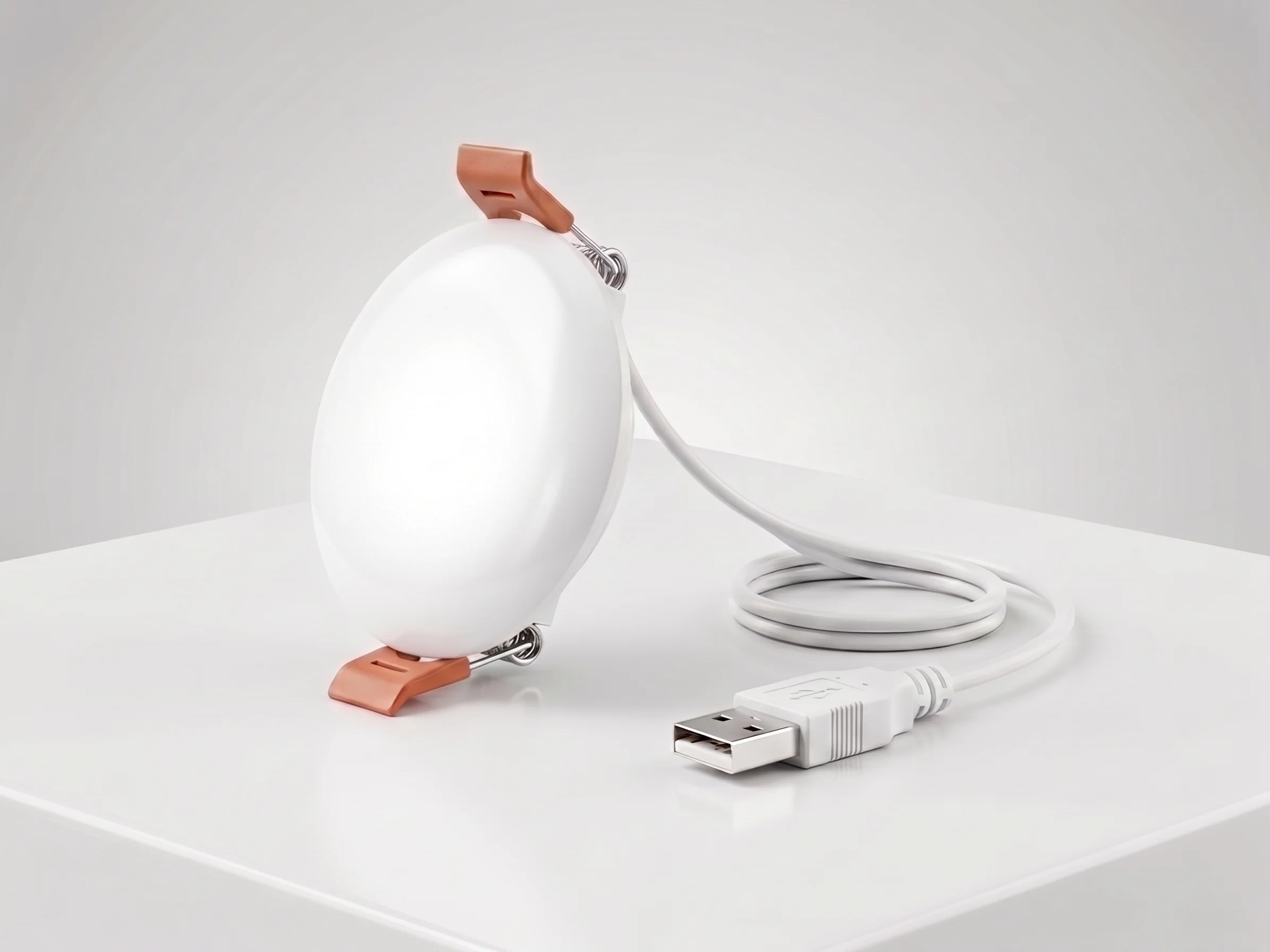 Ceiling-mount mmWave presence sensor with WiFi, white flush housing